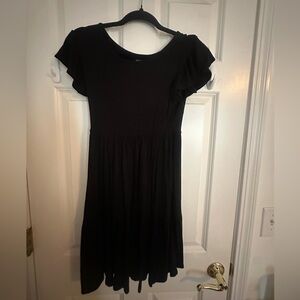Black olivia rae mini dress. Ruffled. Size xs